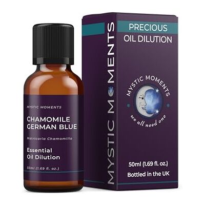 Mystic Moments Dilución de Aceite Esencial Azul alemán de manzanilla 50ml Mystic Moments Dilución de Aceite Esencial Azul alemán de manzanilla 50ml