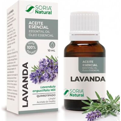 Soria Natural Aceite Esencial de Lavanda Quimiotipado Linalol y Acetato de Linalilo 100% Puro y Natural Lavandula Angustifolia Uso Tradicional en Aromaterapia Frasco Gotero 10 ml Soria Natural Aceite Esencial de Lavanda Quimiotipado Linalol y Acetato de Linalilo 100% Puro y Natural Lavandula Angustifolia Uso Tradicional en Aromaterapia Frasco Gotero 10 ml