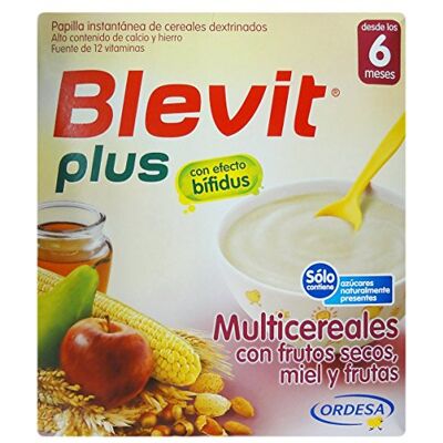 Blevit Papilla Multicereales con Frutos Secos Plus 600 gr 6m+ Blevit Papilla Multicereales con Frutos Secos Plus 600 gr 6m+