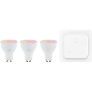 Eglo Connect.z Juego de 3 bombillas LED GU10 con interruptor, para hogar inteligente, ZigBee, control por voz de Alexa y aplicación, regulable, blanco cálido y frío, RGB, 345 lúmenes, 4,9 W Eglo Connect.z Juego de 3 bombillas LED GU10 con interruptor, para hogar inteligente, ZigBee, control por voz de Alexa y aplicación, regulable, blanco cálido y frío, RGB, 345 lúmenes, 4,9 W