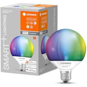 LEDVANCE Lámpara LED inteligente con tecnología Wifi, casquillo E27, regulable, colores RGB y cambio de color de la luz, Globeform, mate, controlable con Alexa, Google y App LEDVANCE Lámpara LED inteligente con tecnología Wifi, casquillo E27, regulable, colores RGB y cambio de color de la luz, Globeform, mate, controlable con Alexa, Google y App