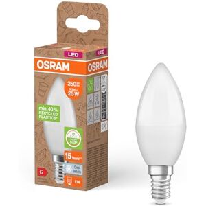 OSRAM Bombillas LED E14, LED Star B 25 Reciclaje 3,5W, 4000K blanco frío, mate, 250 lm, 40% plástico reciclado, reemplaza bombillas tradicionales de 25W, Paquete de 6 OSRAM Bombillas LED E14, LED Star B 25 Reciclaje 3,5W, 4000K blanco frío, mate, 250 lm, 40% plástico reciclado, reemplaza bombillas tradicionales de 25W, Paquete de 6