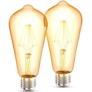B.K.LICHT Juego de 2 bombillas Edison ST64 - Bombillas LED de filamento B.K.LICHT Juego de 2 bombillas Edison ST64 - Bombillas LED de filamento