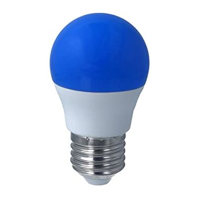 LEDLUX Bombilla Led de Colores, 4W = 35W 220V, Forma Globo Ø45, Para Decoración de Fiesta E14 o E27 (E27, Azul) LEDLUX Bombilla Led de Colores, 4W = 35W 220V, Forma Globo Ø45, Para Decoración de Fiesta E14 o E27 (E27, Azul)