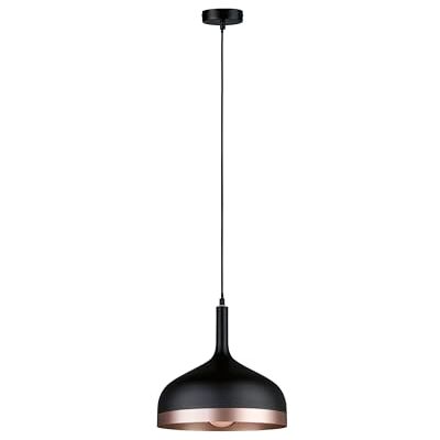Paulmann 79629 Lámpara colgante Neordic Embla máx. 1x20 W, luminaria colgante para lámparas E27, luminaria de techo negro/cobre mate 230 V metal, sin fuente de luz Paulmann 79629 Lámpara colgante Neordic Embla máx. 1x20 W, luminaria colgante para lámparas E27, luminaria de techo negro/cobre mate 230 V metal, sin fuente de luz