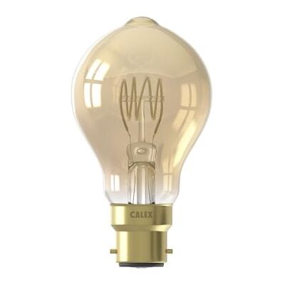 CALEX 220-240V 4W 200 Lumen B22 A60DR 2100K Dimmbar LED Volles Glas Flex Filamento, Gold Standard Lampe, 4W, Einheitsgröße CALEX 220-240V 4W 200 Lumen B22 A60DR 2100K Dimmbar LED Volles Glas Flex Filamento, Gold Standard Lampe, 4W, Einheitsgröße