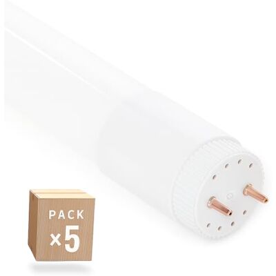 Greenice Pack 5 Tubo LED T8 18W 2.880Lm 6000ºK Vidrio 120Cm Conexión 2 Extremos 40.000H Greenice Pack 5 Tubo LED T8 18W 2.880Lm 6000ºK Vidrio 120Cm Conexión 2 Extremos 40.000H