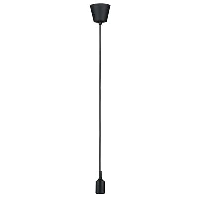 Paulmann Luminaria colgante Neordic Ketil 1 llama, protección contra salpicaduras IP44 máx. 20 W negro, lámpara de techo, silicona, plástico E27 Paulmann Luminaria colgante Neordic Ketil 1 llama, protección contra salpicaduras IP44 máx. 20 W negro, lámpara de techo, silicona, plástico E27