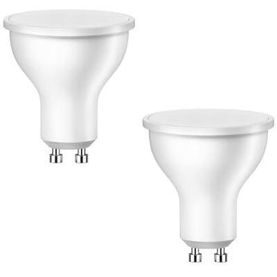 ledscom.de 2x Bombilla LED GU10, PAR16, blanco cálido (2700 K), 5,8 W, 500 lm, 107°, regulador de 3 niveles, mate ledscom.de 2x Bombilla LED GU10, PAR16, blanco cálido (2700 K), 5,8 W, 500 lm, 107°, regulador de 3 niveles, mate