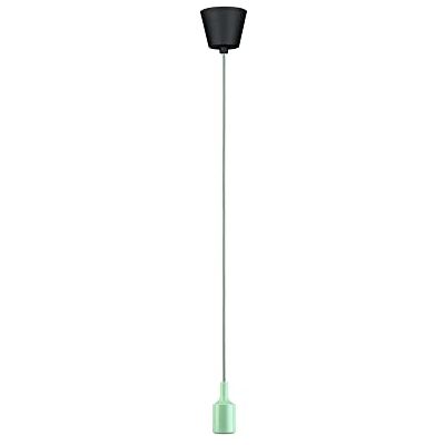 Paulmann Luminaria colgante Neordic Ketil, sin fuente de luz, máx. 60W, lámpara colgante, verde claro, negro, silicona, plástico, E27 Paulmann Luminaria colgante Neordic Ketil, sin fuente de luz, máx. 60W, lámpara colgante, verde claro, negro, silicona, plástico, E27