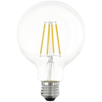 Eglo LED E27 regulable por niveles, luz retro 7 W (corresponde a 60 W), 806 lúmenes, bombilla vintage Globe blanco cálido, 2700k, foco Edison Ø 9,5 cm Eglo LED E27 regulable por niveles, luz retro 7 W (corresponde a 60 W), 806 lúmenes, bombilla vintage Globe blanco cálido, 2700k, foco Edison Ø 9,5 cm
