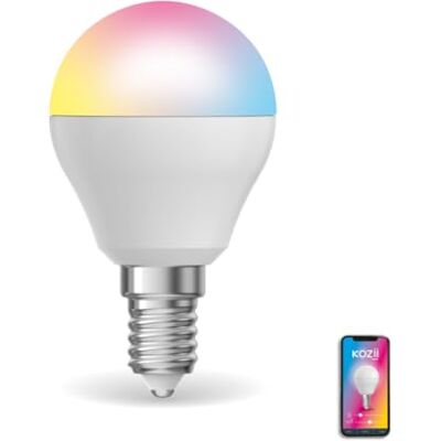 KOZII Xanlite Bombilla LED conectada SMD E14 P45 opaca 6W Bombilla conectada E14 con variación de color y brillo Bombilla conectada Alexa y Google Home Bombilla E14 conectada 400 Lm KOZII Xanlite Bombilla LED conectada SMD E14 P45 opaca 6W Bombilla conectada E14 con variación de color y brillo Bombilla conectada Alexa y Google Home Bombilla E14 conectada 400 Lm
