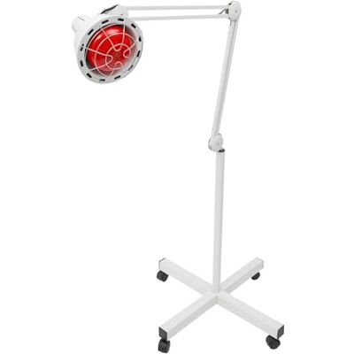 MELAQULY Lámpara infrarroja de luz roja, 275 W, lámpara infrarroja, lámpara de calentamiento con soporte y 4 ruedas universales, luz roja, lámpara terapéutica ajustable 0-90 °C, giro 360°, para masaje MELAQULY Lámpara infrarroja de luz roja, 275 W, lámpara infrarroja, lámpara de calentamiento con soporte y 4 ruedas universales, luz roja, lámpara terapéutica ajustable 0-90 °C, giro 360°, para masaje