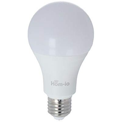 Hom-io la tua smart home Hom-io Bombilla LED Inteligente e27, WiFi-RGBW, 1055 lúmenes, Luz Regulable, Multicolor RGB y Blanco 2700K, Compatible con Alexa y Google Home Hom-io la tua smart home Hom-io Bombilla LED Inteligente e27, WiFi-RGBW, 1055 lúmenes, Luz Regulable, Multicolor RGB y Blanco 2700K, Compatible con Alexa y Google Home
