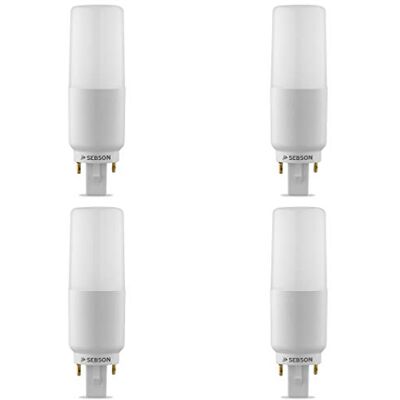 SEBSON Bombilla LED G24 7W Equivalente a 50W Juego de 4-660 Lúmenes Blanco Neutro 4000K No Regulable Angulo de Haz 220° Bombilla G24d universal 230V SEBSON Bombilla LED G24 7W Equivalente a 50W Juego de 4-660 Lúmenes Blanco Neutro 4000K No Regulable Angulo de Haz 220° Bombilla G24d universal 230V