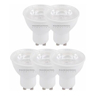 SILVER ELECTRONICS Pack x5 Bombillas LEDECO dicroica GU10 772lm 8W 3000K 38º 20.000h SILVER ELECTRONICS Pack x5 Bombillas LEDECO dicroica GU10 772lm 8W 3000K 38º 20.000h