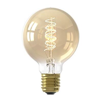 CALEX G80 Flex Filament Dimbaar E27 4W 220-240V 200LM 2100K Gold LED Lamp, Vidrio, 4W CALEX G80 Flex Filament Dimbaar E27 4W 220-240V 200LM 2100K Gold LED Lamp, Vidrio, 4W