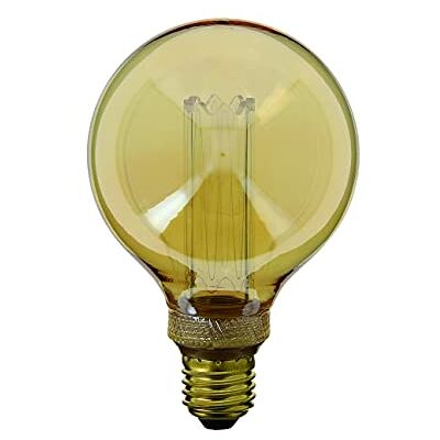 Xanlite Bombilla LED E27 Vintage Holograma Globe G95 Cristal Ambar Casquillo E27 – Bombilla Vintage E27 LED Ángulo Iluminación 320° – Bombilla E27 Vintage 4W 200Lm – Luz blanca cálida – Xanlite Bombilla LED E27 Vintage Holograma Globe G95 Cristal Ambar Casquillo E27 – Bombilla Vintage E27 LED Ángulo Iluminación 320° – Bombilla E27 Vintage 4W 200Lm – Luz blanca cálida –