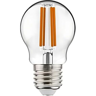 Megaman Bombilla de Filamento LED, Esfera, Transparente, E27, 4W Megaman Bombilla de Filamento LED, Esfera, Transparente, E27, 4W