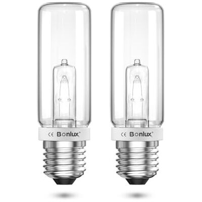 Bonlux 200W E27 Bombillas Tubulares Regulables Blanco Cálido 2800K, Bombilla JDD E27 Tornillo Edison para Flash de Estudio, 2820lm, AC220-240V, 2 Pack Bonlux 200W E27 Bombillas Tubulares Regulables Blanco Cálido 2800K, Bombilla JDD E27 Tornillo Edison para Flash de Estudio, 2820lm, AC220-240V, 2 Pack