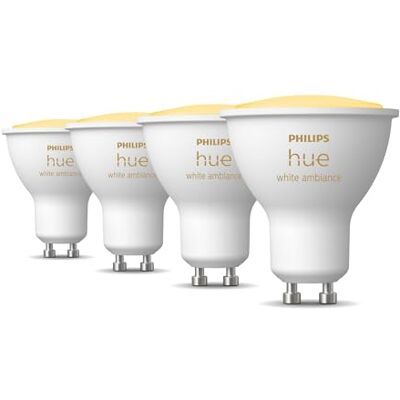 Philips GU10-4x focos Blanco cálido/frío Hue White Ambiance Philips GU10-4x focos Blanco cálido/frío Hue White Ambiance
