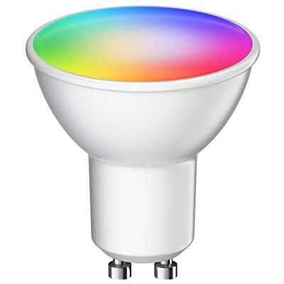 ledscom.de Bombilla LED GU10 RGB, PAR16, blanco cálido blanco frío (2900-6200 K), 5,5 W, 473lm, 103°, Smart Home, WLAN, Alexa, mate ledscom.de Bombilla LED GU10 RGB, PAR16, blanco cálido blanco frío (2900-6200 K), 5,5 W, 473lm, 103°, Smart Home, WLAN, Alexa, mate