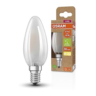 OSRAM Lámpara LED SUPERSTAR+ CLASSIC B GLFR 40, E14, forma de mini vela, 2.5W, 470lm, 2700K, luz blanca cálida, tecnología filamento LED, optimo consumo de energía, clase eficiencia energética B OSRAM Lámpara LED SUPERSTAR+ CLASSIC B GLFR 40, E14, forma de mini vela, 2.5W, 470lm, 2700K, luz blanca cálida, tecnología filamento LED, optimo consumo de energía, clase eficiencia energética B
