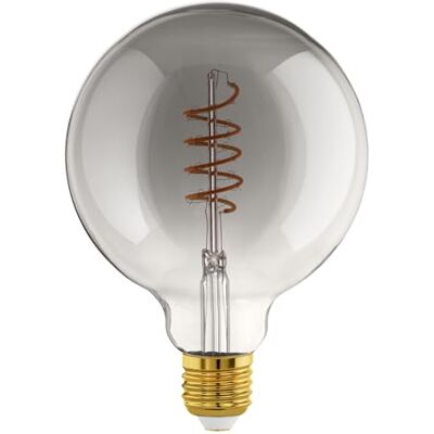 Eglo connect.z Bombilla led E27 para hogar inteligente, G125, ZigBee, control por voz mediante aplicación y Alexa, regulable, color blanco cálido, 4 vatios, bombilla vintage de cristal ahumado Eglo connect.z Bombilla led E27 para hogar inteligente, G125, ZigBee, control por voz mediante aplicación y Alexa, regulable, color blanco cálido, 4 vatios, bombilla vintage de cristal ahumado