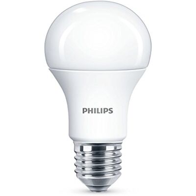 Philips Bombilla LED estándar, casquillo E27, consume 13 W (equivalente a 100 W), no regulable, luz blanca cálida Philips Bombilla LED estándar, casquillo E27, consume 13 W (equivalente a 100 W), no regulable, luz blanca cálida