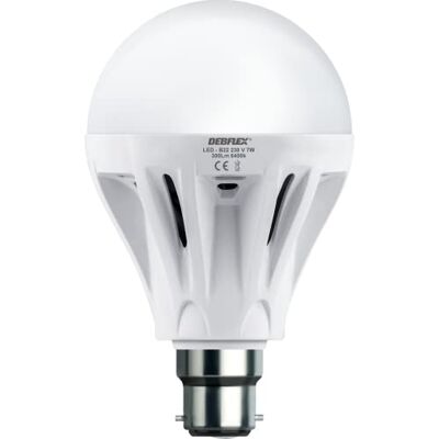 DEBFLEX Bombilla LED – Bombilla de bajo consumo – Bombilla con casquillo – Bombilla de llama – Equivalente a bombilla halógena – Bombilla A80 anti cortes cristal blanco B22 7 W 6400 K 300 Lm DEBFLEX Bombilla LED – Bombilla de bajo consumo – Bombilla con casquillo – Bombilla de llama – Equivalente a bombilla halógena – Bombilla A80 anti cortes cristal blanco B22 7 W 6400 K 300 Lm