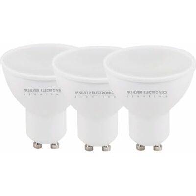 SILVER ELECTRONICS Pack x3 Bombillas LEDECO dicroica Multi-LED GU10 567lm 7W 3000K 120º 15.000h SILVER ELECTRONICS Pack x3 Bombillas LEDECO dicroica Multi-LED GU10 567lm 7W 3000K 120º 15.000h