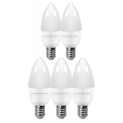 SILVER ELECTRONICS Pack x5 Bombillas LEDECO vela E14 600lm 7W 4000K 160º 15.000h SILVER ELECTRONICS Pack x5 Bombillas LEDECO vela E14 600lm 7W 4000K 160º 15.000h