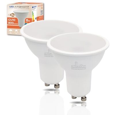 LED ATOMANT 2x Bombilla LED GU10 8W Color Luz Neutra 800lm Color Blanco Neutro 4500K LED ATOMANT 2x Bombilla LED GU10 8W Color Luz Neutra 800lm Color Blanco Neutro 4500K