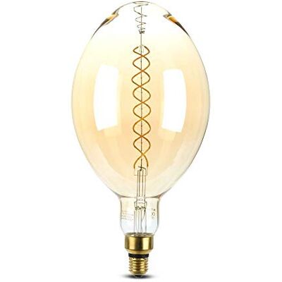 V-TAC Bombilla LED E27 8 W BF180 doble filamento ámbar 2000 K regulable V-TAC Bombilla LED E27 8 W BF180 doble filamento ámbar 2000 K regulable