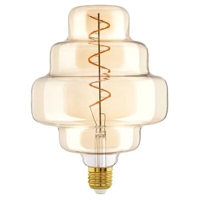 Eglo XXL Bombilla LED E27 regulable, diseño en espiral, retro, tamaño grande, color ambarino, 4 W, 200 lúmenes, blanco cálido, 2000 K, 20,5 cm de largo Eglo XXL Bombilla LED E27 regulable, diseño en espiral, retro, tamaño grande, color ambarino, 4 W, 200 lúmenes, blanco cálido, 2000 K, 20,5 cm de largo