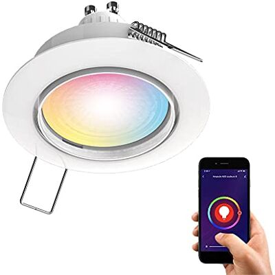 KOZII Bombilla LED conectada GU10 Foco empotrable orientable – Bombilla GU10 LED con variación de color y brillo – Bombilla conectada Alexa y Google Home – Bombilla LED GU10 5W – KOZII Bombilla LED conectada GU10 Foco empotrable orientable – Bombilla GU10 LED con variación de color y brillo – Bombilla conectada Alexa y Google Home – Bombilla LED GU10 5W –
