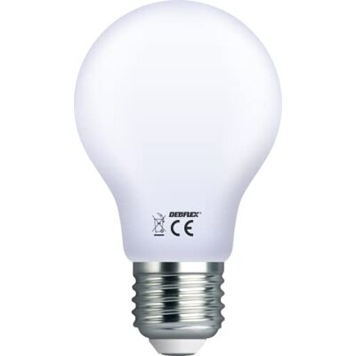 DEBFLEX , Casquillo Gordo con Rosca, Bombilla LED S19 A60, Cristal Claro, 6 W, E27, 4000 K, , 6 Watts DEBFLEX , Casquillo Gordo con Rosca, Bombilla LED S19 A60, Cristal Claro, 6 W, E27, 4000 K, , 6 Watts