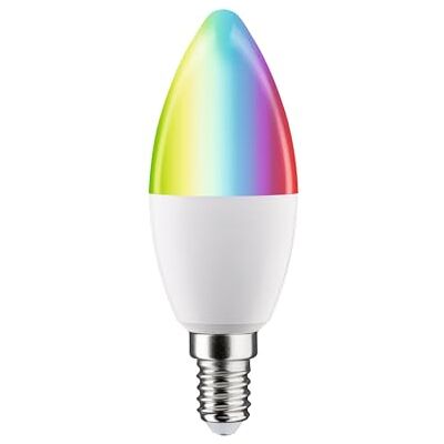 Paulmann Bombilla LED estándar 230V Smart Home Zigbee, E14, 470lm, 5W, RGBW+, regulable, mate, fuente de luz Paulmann Bombilla LED estándar 230V Smart Home Zigbee, E14, 470lm, 5W, RGBW+, regulable, mate, fuente de luz