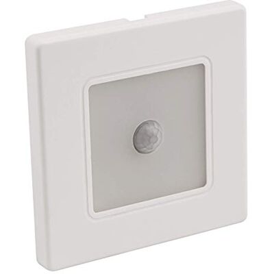 McShine Lámpara LED empotrable de Pared LWE-86WB 2 W, 100 LM, Movimiento, cálido, Marco, Blanco Detector de McShine Lámpara LED empotrable de Pared LWE-86WB 2 W, 100 LM, Movimiento, cálido, Marco, Blanco Detector de