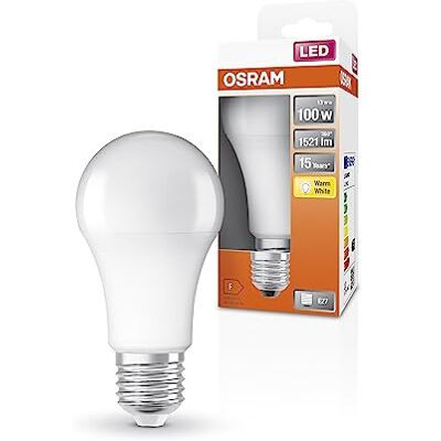 OSRAM Lámpara LED A100 de Star LED de para el enchufe E27, forma de pera, FR, 1521 lúmenes, blanco cálido (2700k), reemplazo de bombillas convencionales de 100W, no dimmables, 6 paquetes OSRAM Lámpara LED A100 de Star LED de para el enchufe E27, forma de pera, FR, 1521 lúmenes, blanco cálido (2700k), reemplazo de bombillas convencionales de 100W, no dimmables, 6 paquetes