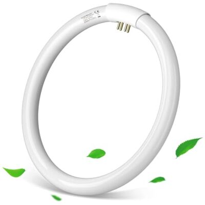 Aigostar T9 Tubo Circular Fluorescente 32W, G10q, 6500K, D29.9cm × 2.9cm luz fria 6500K, 2100lm, ahorro de energía, 220-240V Aigostar T9 Tubo Circular Fluorescente 32W, G10q, 6500K, D29.9cm × 2.9cm luz fria 6500K, 2100lm, ahorro de energía, 220-240V