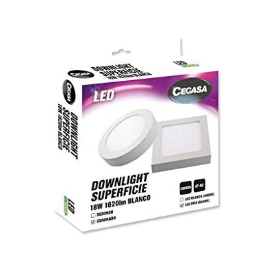 cegasa DOWNLIGHT LED SUPERFICIE CUA BLAN 18W 6500K cegasa DOWNLIGHT LED SUPERFICIE CUA BLAN 18W 6500K
