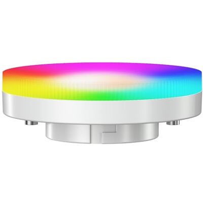 ledscom.de GX53 Bombilla LED RGB, blanco cálido blanco frío (2900-6100 K), 6,6 W, 670 lm, 107°, Smart Home, WLAN, Alexa, mate ledscom.de GX53 Bombilla LED RGB, blanco cálido blanco frío (2900-6100 K), 6,6 W, 670 lm, 107°, Smart Home, WLAN, Alexa, mate