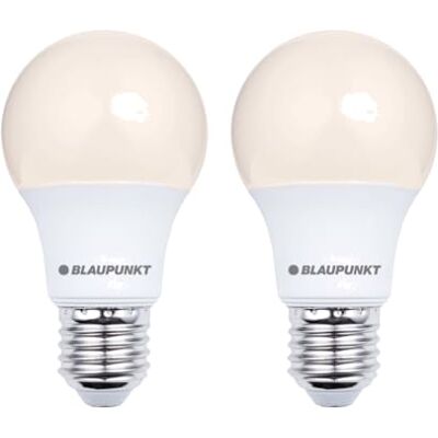 Blaupunkt E27 Lámpara LED A60, 6 vatios, 570 lúmenes, color blanco cálido Sustituye a 60 W incandescente, brillo instantáneo completo, casquillo de rosca Edison para lámparas de mesa y dormitorios Blaupunkt E27 Lámpara LED A60, 6 vatios, 570 lúmenes, color blanco cálido Sustituye a 60 W incandescente, brillo instantáneo completo, casquillo de rosca Edison para lámparas de mesa y dormitorios