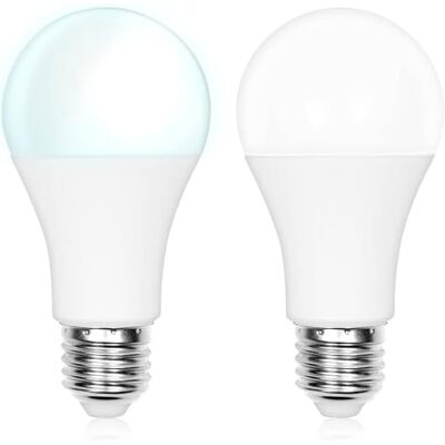 Bonlux Bombilla E27 12W con Sensor Crepuscular con 1000LM Blanco Frío 6000K, Iluminación de 180 Grados, LED con Encendido/Apagado Automático para Patio Escalera Jardín(2-Unidades) Bonlux Bombilla E27 12W con Sensor Crepuscular con 1000LM Blanco Frío 6000K, Iluminación de 180 Grados, LED con Encendido/Apagado Automático para Patio Escalera Jardín(2-Unidades)