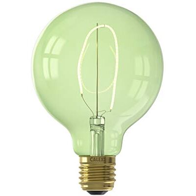 CALEX Colors Nora Lámpara de color verde esmeralda, diámetro de 95 mm, regulable, casquillo E27, 4 W, 2200 K, 130 lm, clase energética B, regulable, cristal, 4 W CALEX Colors Nora Lámpara de color verde esmeralda, diámetro de 95 mm, regulable, casquillo E27, 4 W, 2200 K, 130 lm, clase energética B, regulable, cristal, 4 W