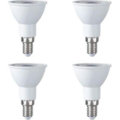 SEBSON Bombilla LED E14 2,5W Blanco Cálido Set de 4-450lm Clase de Eficiencia Energética A Sustituye 50W Halógena Reflector 90° 230V ø50x70mm SEBSON Bombilla LED E14 2,5W Blanco Cálido Set de 4-450lm Clase de Eficiencia Energética A Sustituye 50W Halógena Reflector 90° 230V ø50x70mm