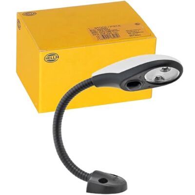 HELLA Luz de lectura LED 24/12V 3.0W LED montaje exterior Color de tulipa: transparente Color LED: blanco interior Cant.: 1 HELLA Luz de lectura LED 24/12V 3.0W LED montaje exterior Color de tulipa: transparente Color LED: blanco interior Cant.: 1