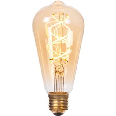 LUCIDE ST64 Bombilla de filamento, diámetro 6,4 cm, E27-1 x 4,9 W, 2200 K, ámbar LUCIDE ST64 Bombilla de filamento, diámetro 6,4 cm, E27-1 x 4,9 W, 2200 K, ámbar