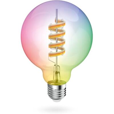 Hama Bombilla Led Inteligente E27,G95, RGBW (Matter) Control de voz/App, Regulable Hama Bombilla Led Inteligente E27,G95, RGBW (Matter) Control de voz/App, Regulable